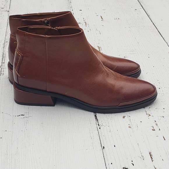 Franco Sarto Shoes - Sarto Women's Brown Leather Nemi Ankle Bootie Size 8.5 UK 5.5 EU 38.5 NEW
